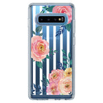 Galaxy S10 Cecile - Pink Strip Floral